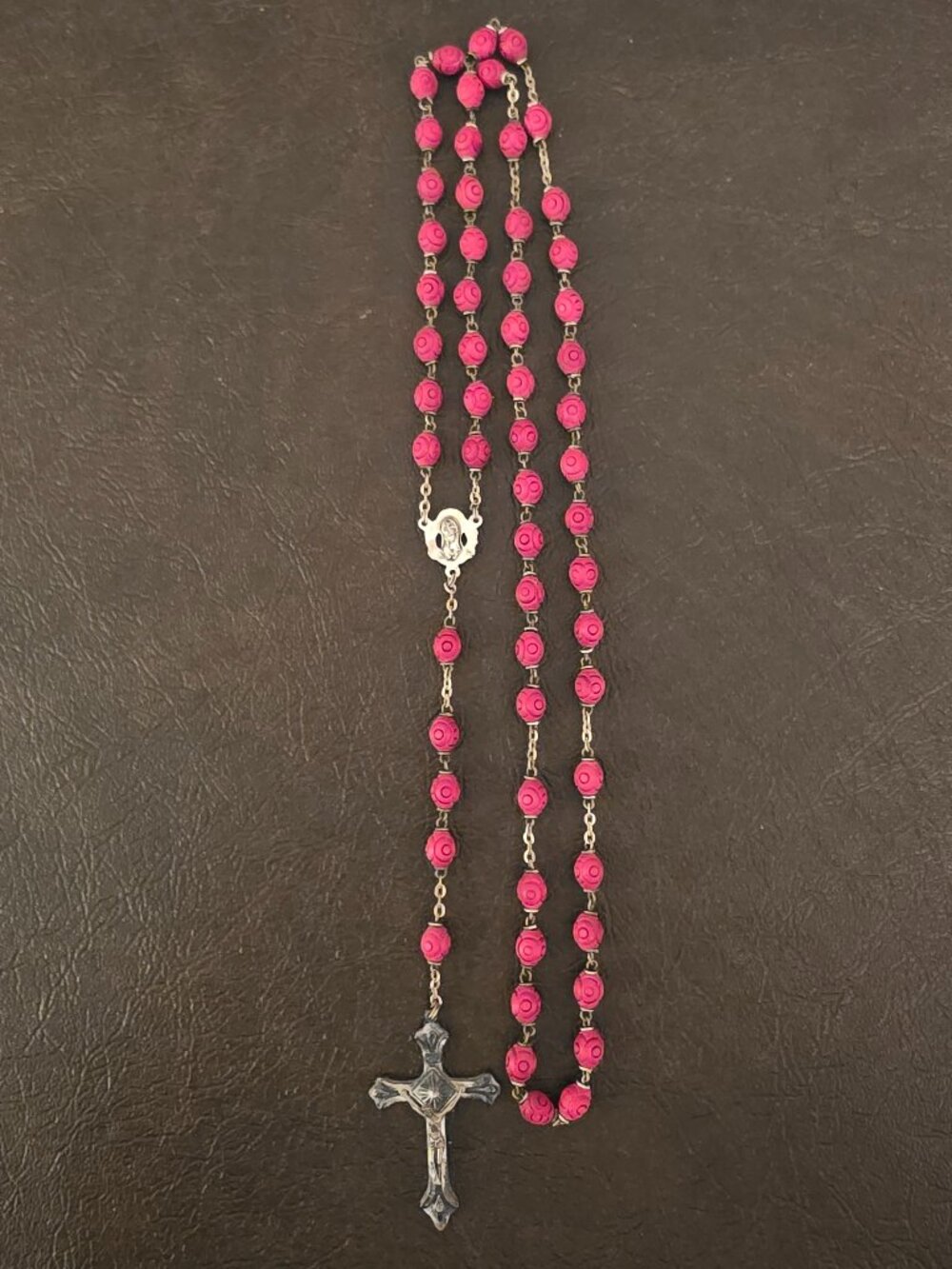 Rose Petal Beads Rosaries featuring Our Lady of Guadalupe,